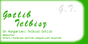 gotlib telbisz business card